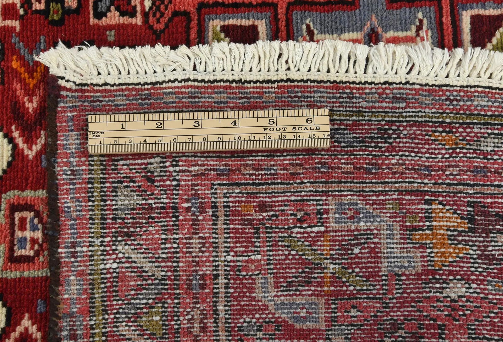 Vintage Red Geometric 2'8X10'3 Karajeh Persian Runner Rug - 11