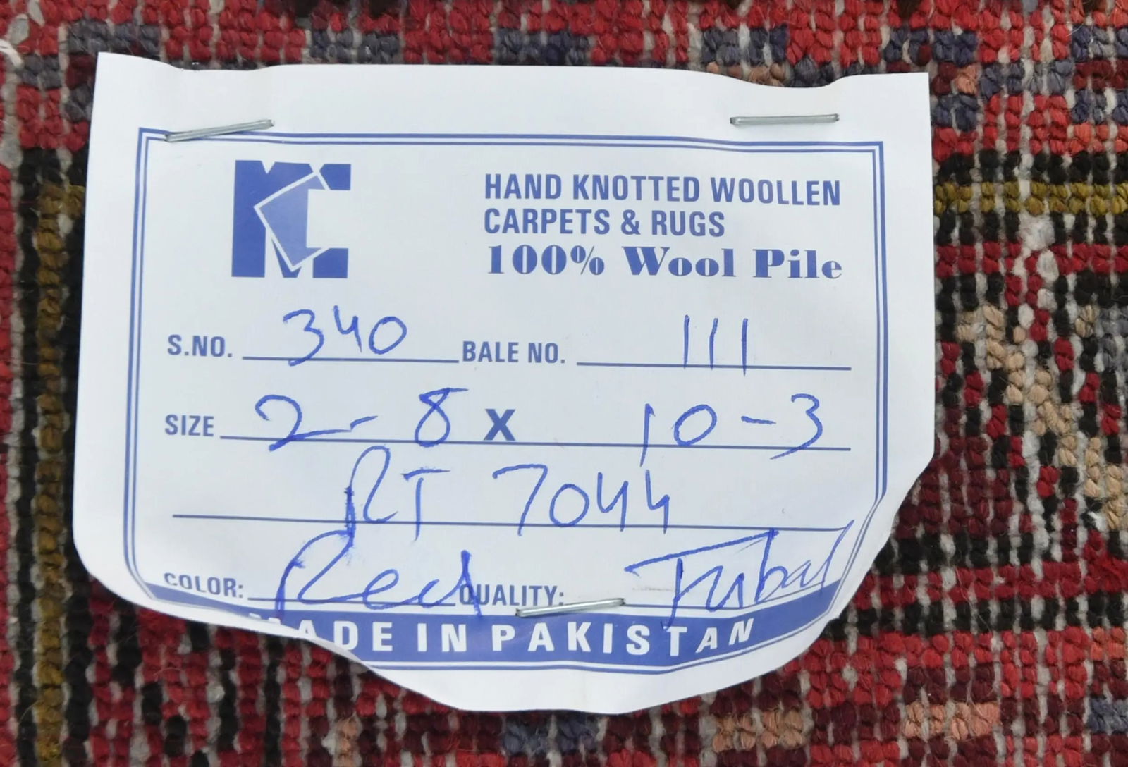 Vintage Red Geometric 2'8X10'3 Karajeh Persian Runner Rug - 13