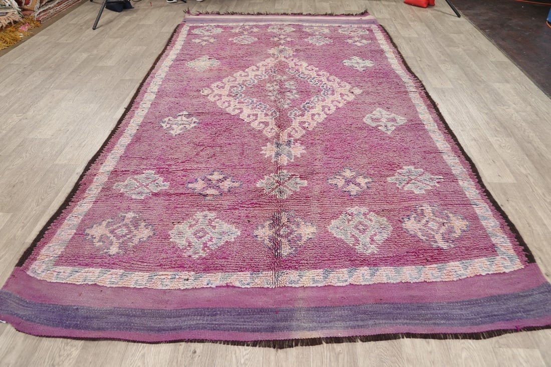 Antique Tribal Moroccan Oriental Area Rug 6x11 - 13