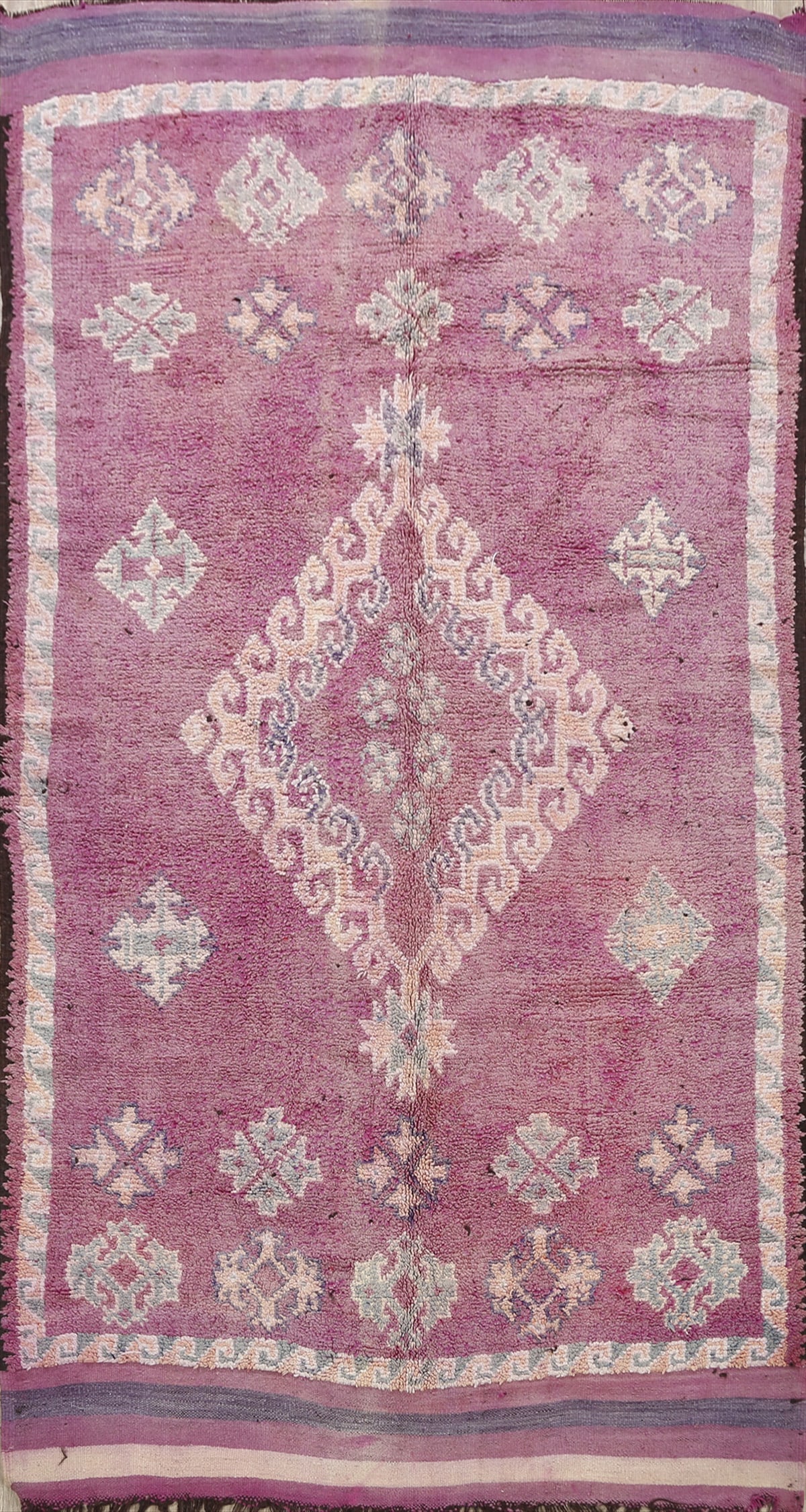 Antique Tribal Moroccan Oriental Area Rug 6x11: Title:Antique Tribal Moroccan Oriental Area Rug 6x11Origin:A Beautiful Genuine Morocco Moroccan rug is Hand Knotted by skillful weavers in Morocco with 100% Wool Material. This rug is in Very Good