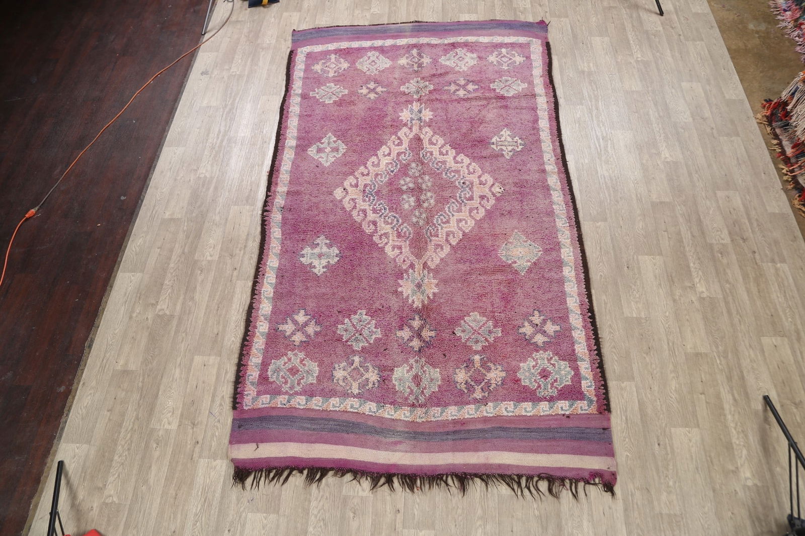 Antique Tribal Moroccan Oriental Area Rug 6x11 - 2