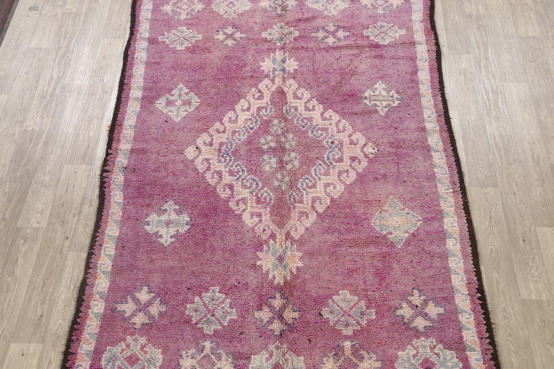 Antique Tribal Moroccan Oriental Area Rug 6x11 - 3