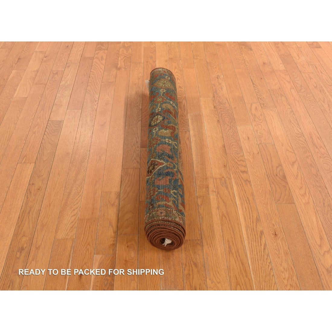 Brown Antique Persian Bakshaish Hand Knotted Wide Runner Oriental Rug - 7