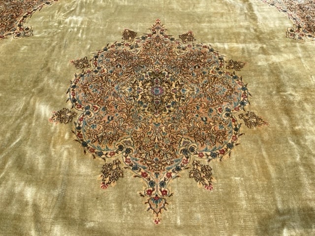 Antique Square Large size Ravar kirman-343 - 4