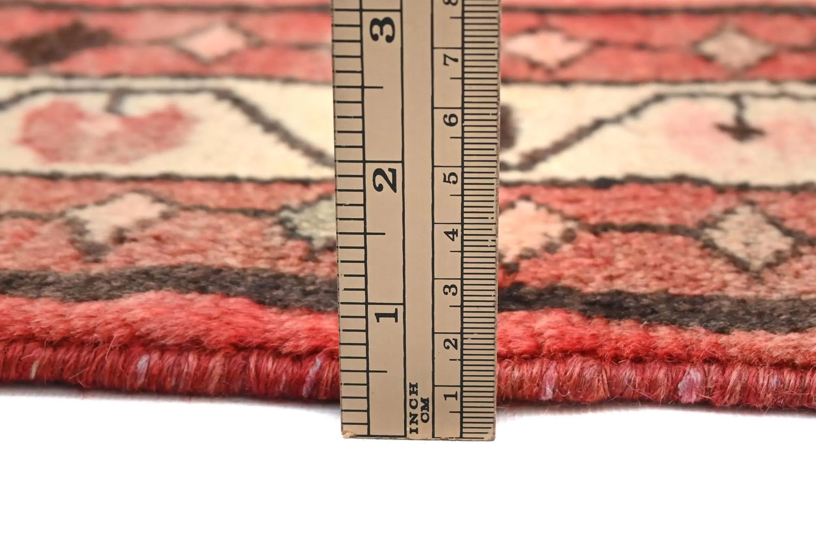 Vintage Bittersweet Red Floral Tribal 3'7X6'0 Hamedan Persian Rug - 10