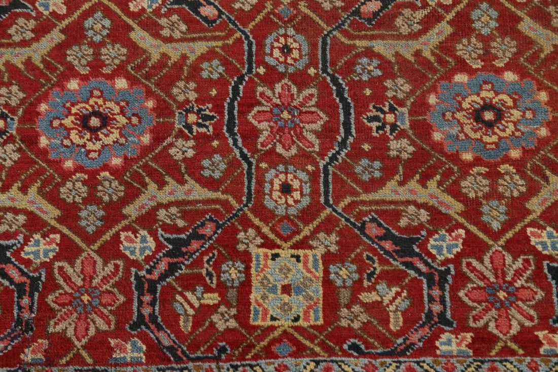Pre-1900 Antique Sultanabad Persian Area Rug 11x13 Large - 10