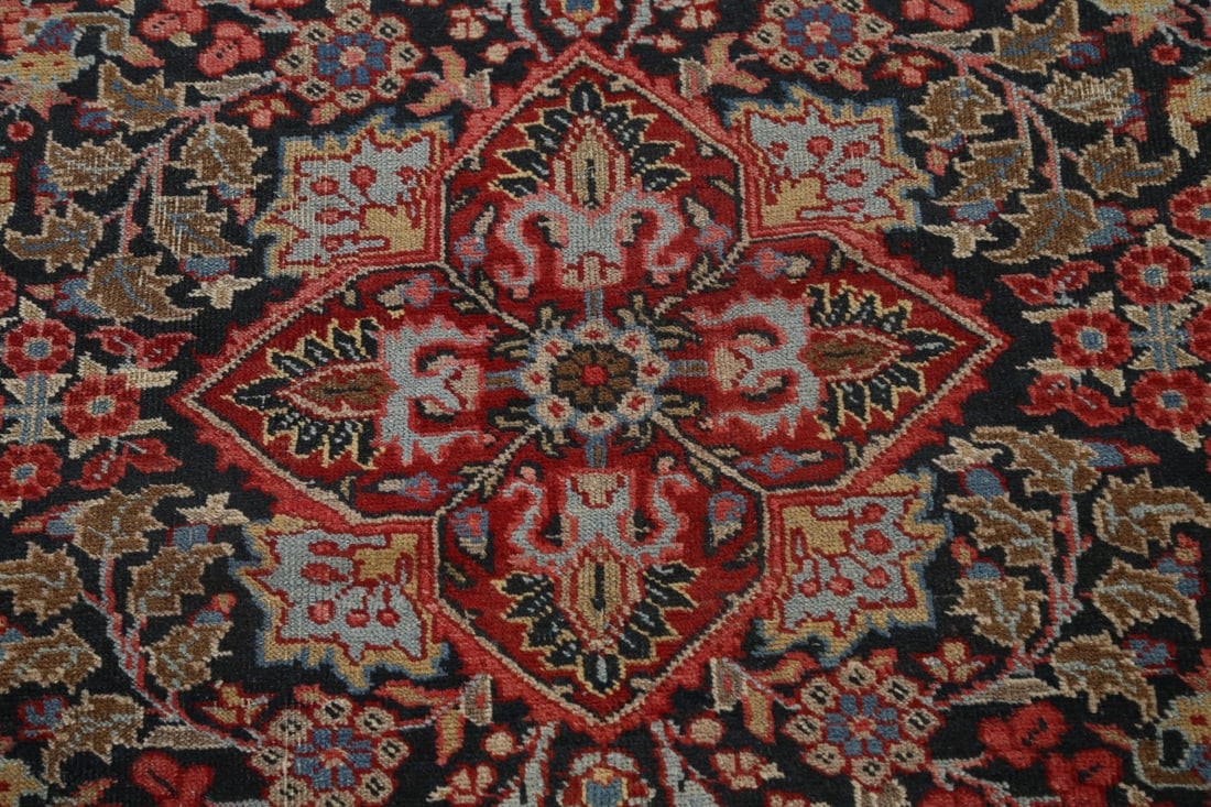 Pre-1900 Antique Sultanabad Persian Area Rug 11x13 Large - 12