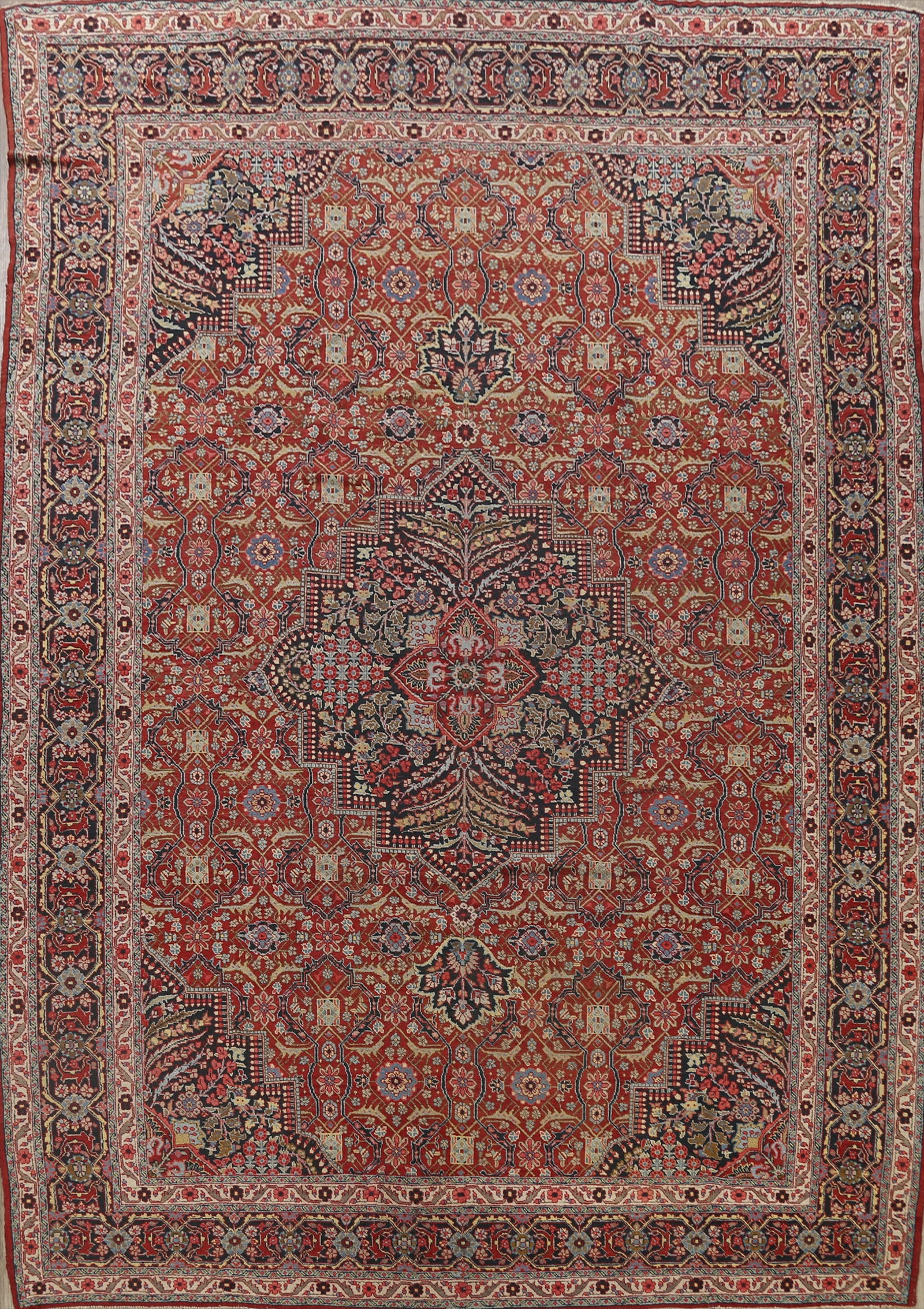 Pre-1900 Antique Sultanabad Persian Area Rug 11x13 Large (1 of 20)