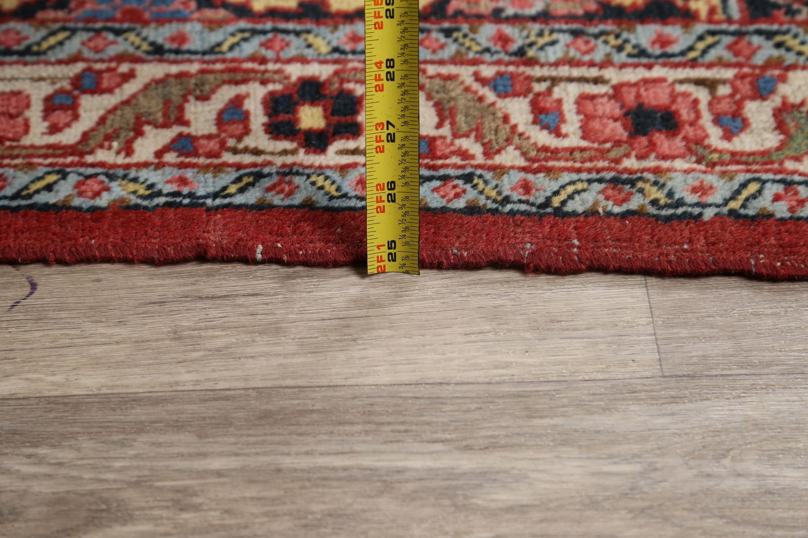 Pre-1900 Antique Sultanabad Persian Area Rug 11x13 Large - 20