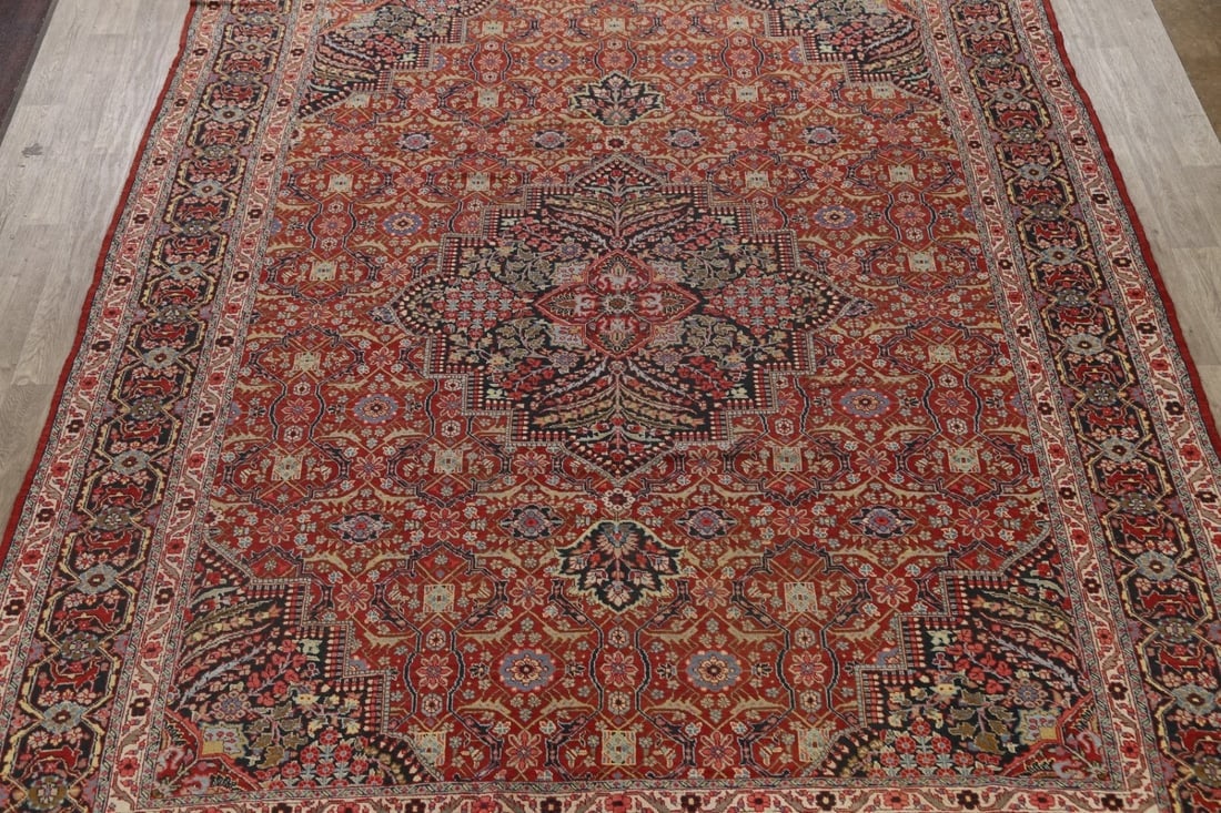 Pre-1900 Antique Sultanabad Persian Area Rug 11x13 Large - 3
