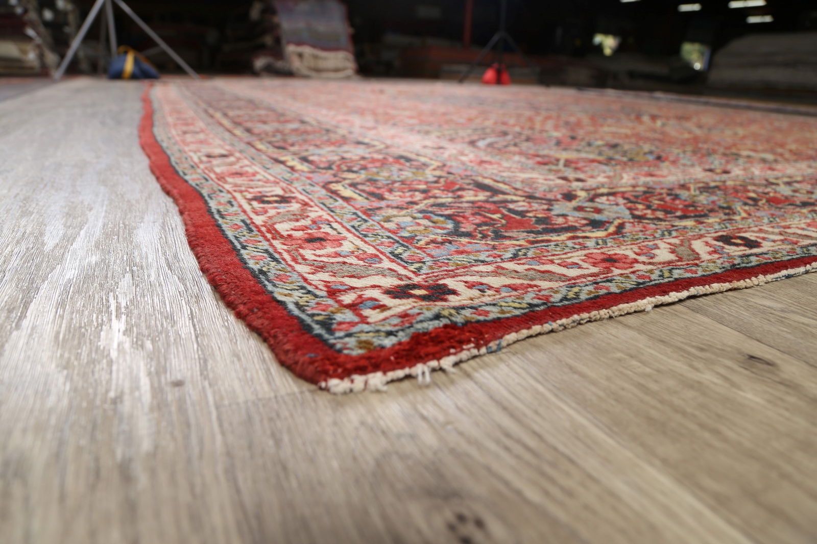 Pre-1900 Antique Sultanabad Persian Area Rug 11x13 Large - 6