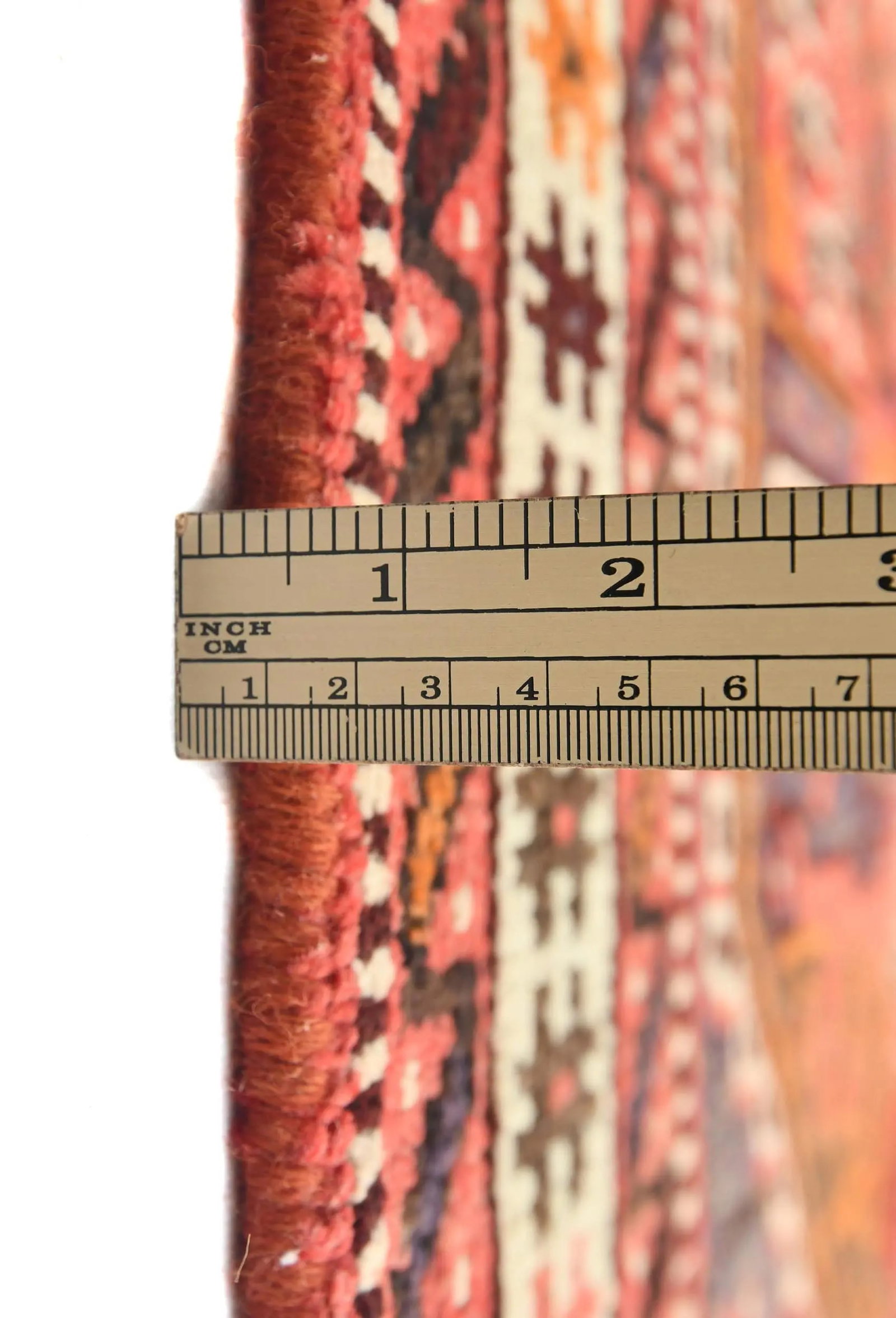 Vintage Red Tribal Geometric 5'9X7'2 Shiraz Persian Rug - 10