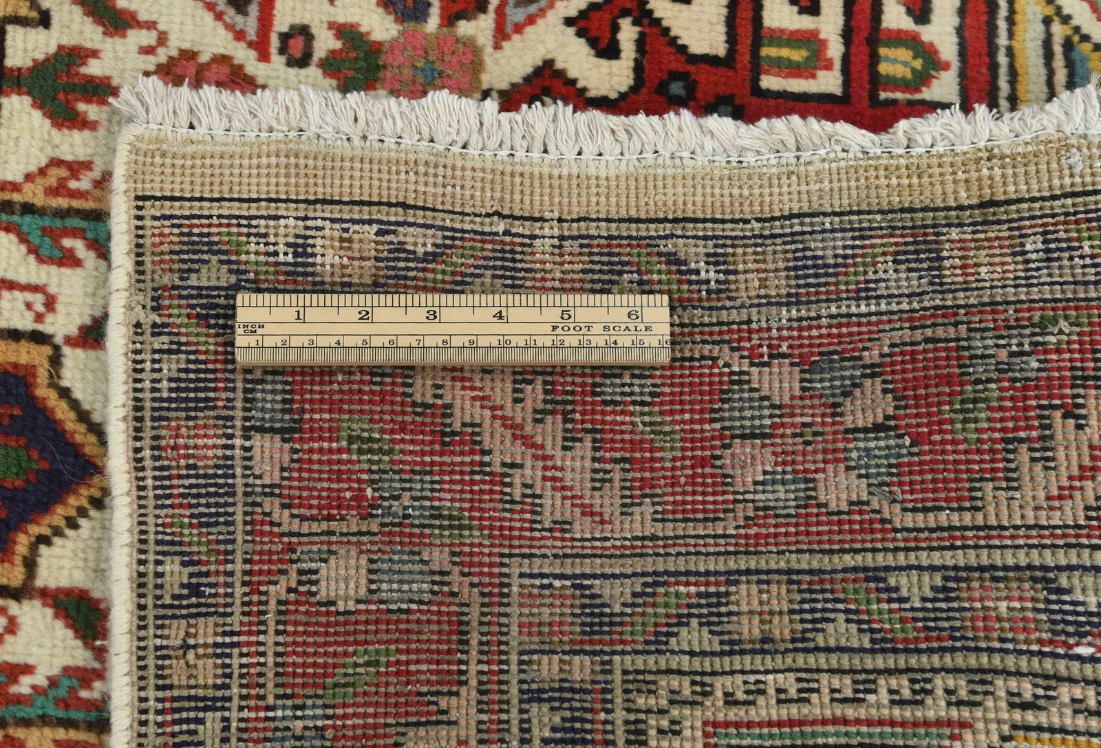 Vintage Cream Floral 3X12 Tabriz Persian Runner Rug - 11