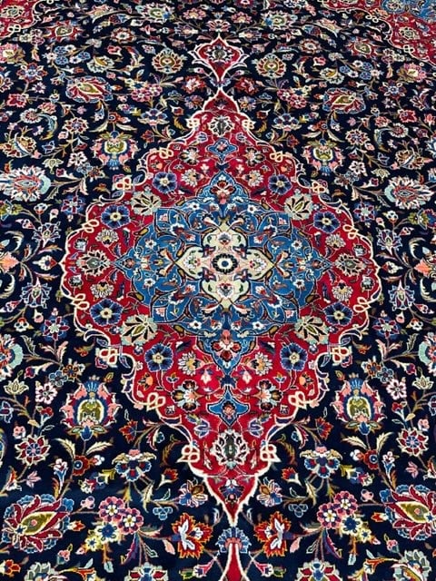 Vintage Persian Kashan Rug- 3490 - 6