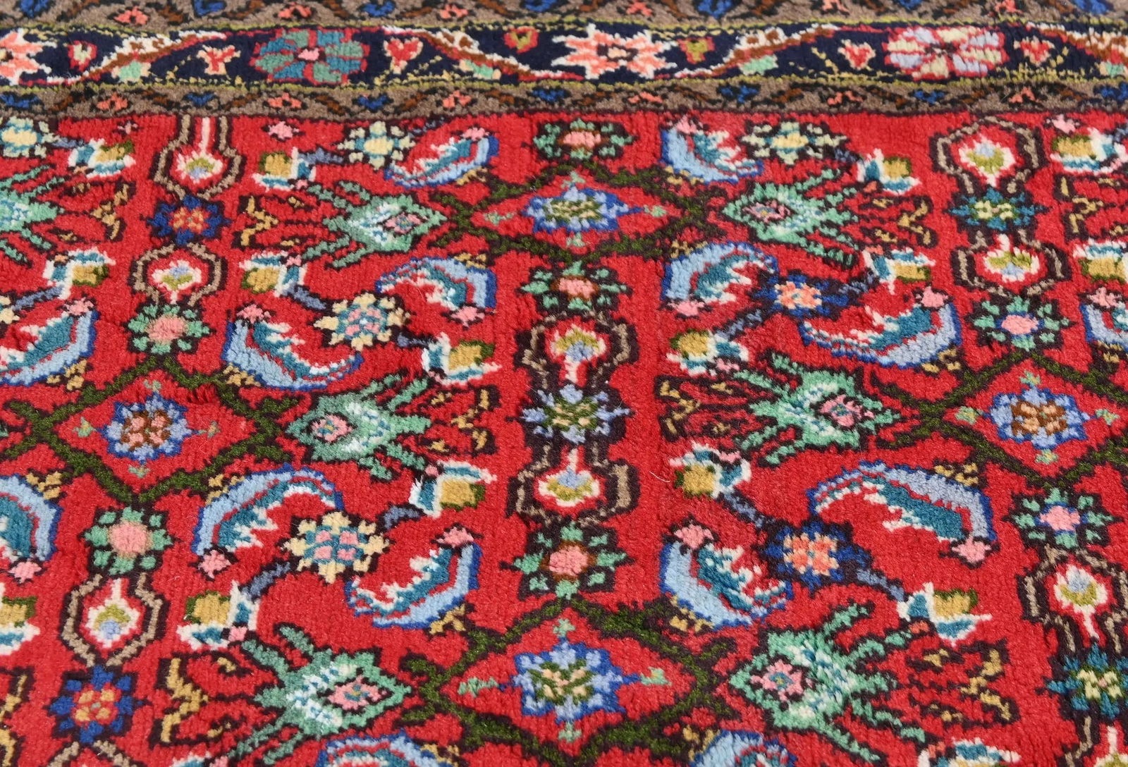 Vintage Red Tribal 2'4X6'3 Hamedan Persian Runner Rug - 6