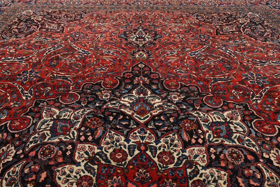 Antique 100% Vegetable Dye Bakhtiari Persian Area Rug 13x21 - 13