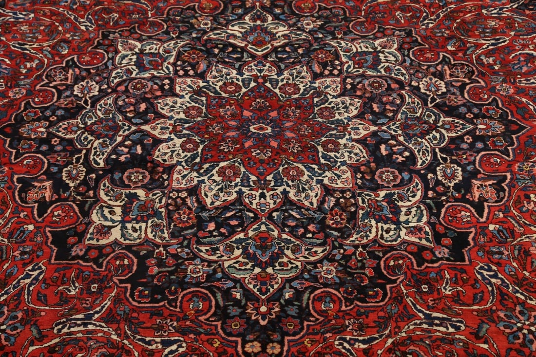Antique 100% Vegetable Dye Bakhtiari Persian Area Rug 13x21 - 4