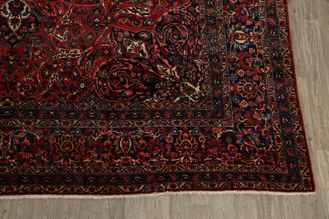 Antique 100% Vegetable Dye Bakhtiari Persian Area Rug 13x21 - 5