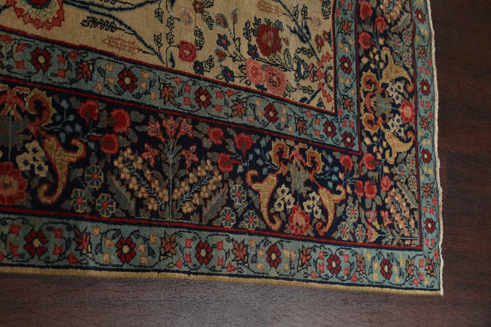 Pre-1900 Antique Vegetable Dye Tabriz Persian Area Rug 9x13 - 14