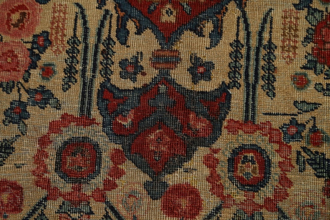 Pre-1900 Antique Vegetable Dye Tabriz Persian Area Rug 9x13 - 9