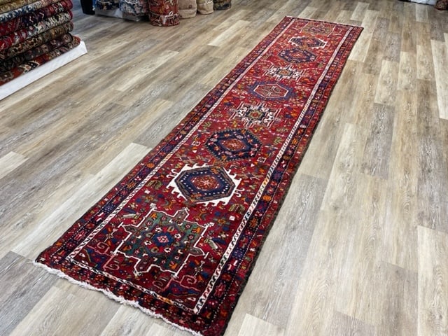 Colorful Vintage Persian Karajeh Runner-5122 - 11
