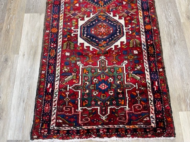 Colorful Vintage Persian Karajeh Runner-5122 - 9