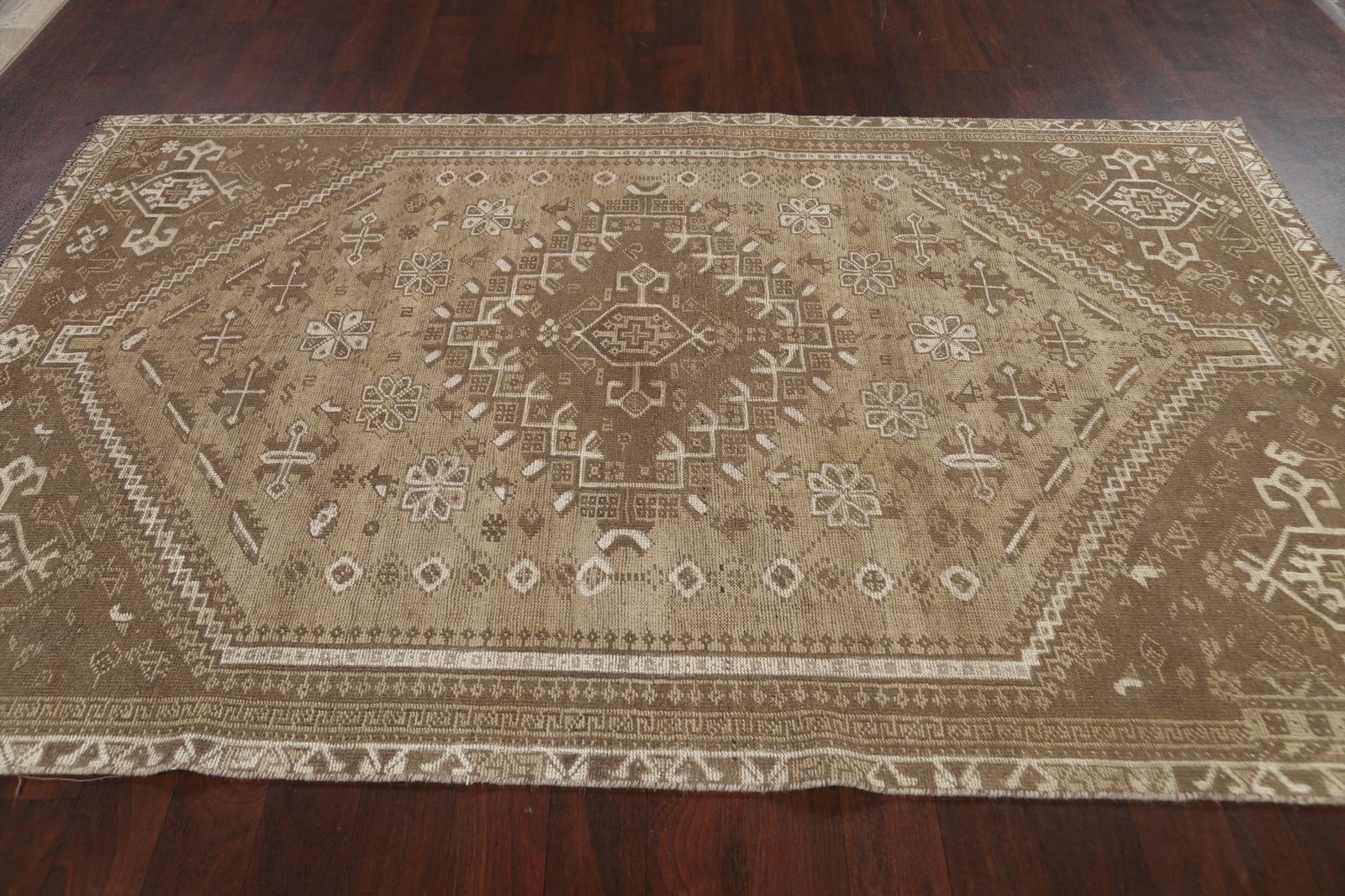 Antique Wool Shiraz Persian Area Rug 6x9 - 12