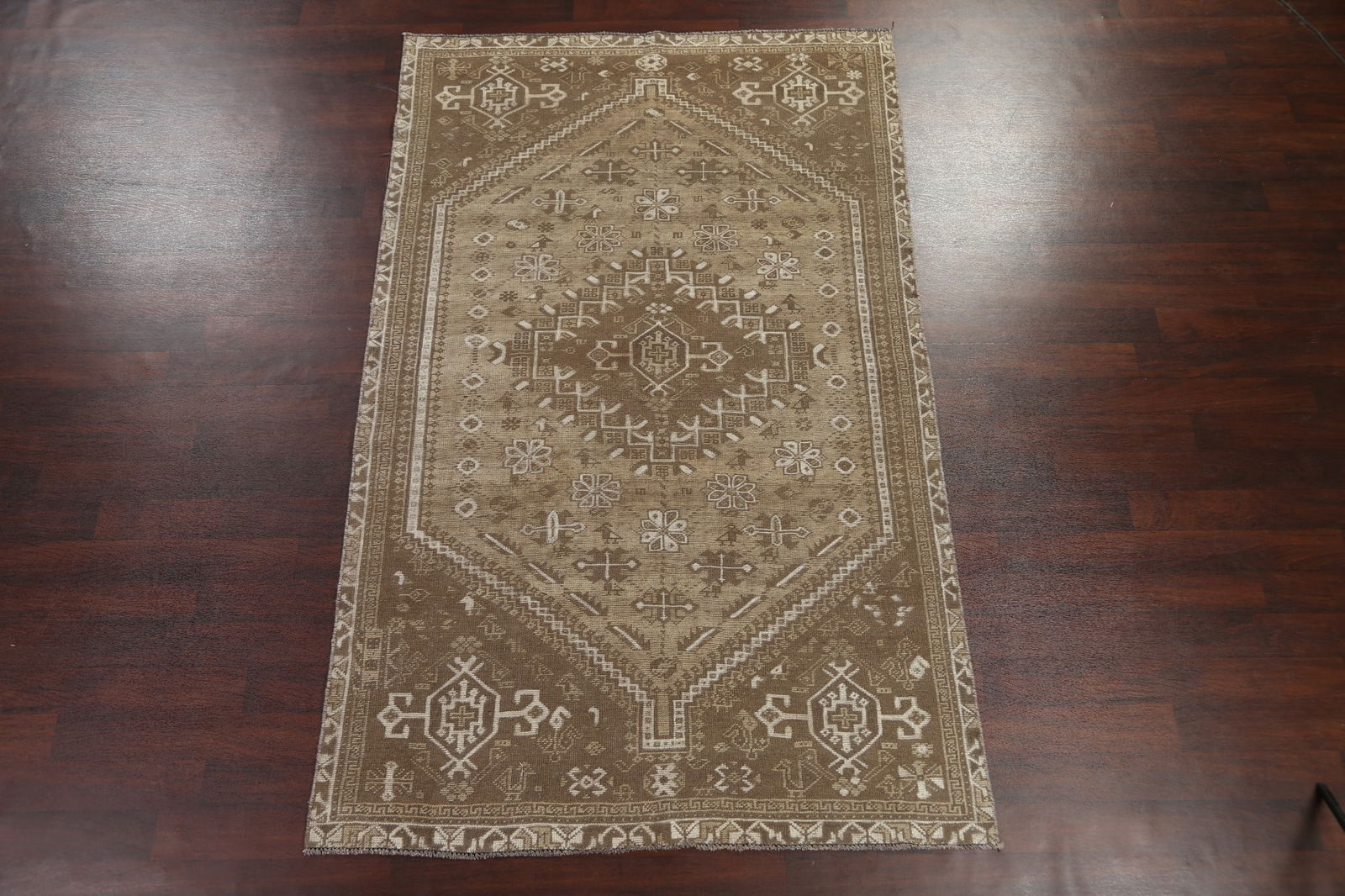 Antique Wool Shiraz Persian Area Rug 6x9 - 13