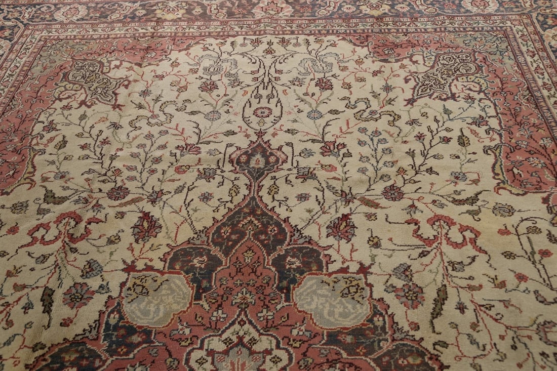 Antique 100% Vegetable Dye Oushak Oriental Area Rug 9x12 - 17