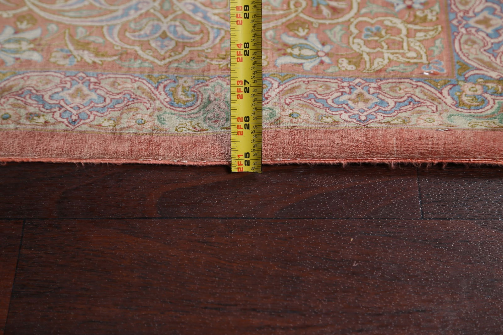 100% Silk Antique Floral Qum Persian Area Rug 6x10 - 19