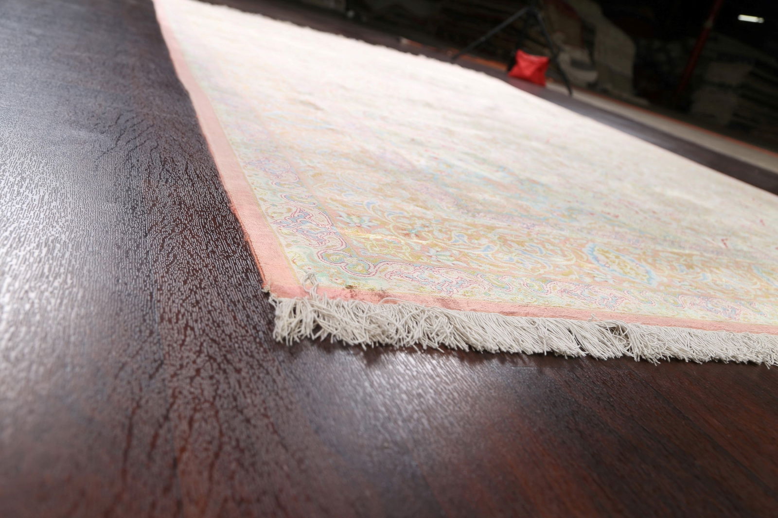 100% Silk Antique Floral Qum Persian Area Rug 6x10 - 6