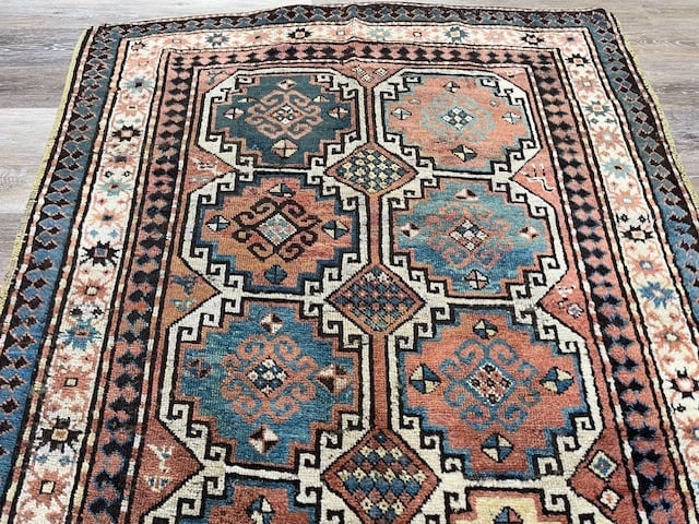 Antique Moghan Kazak Caucasian Rug-4924 - 3
