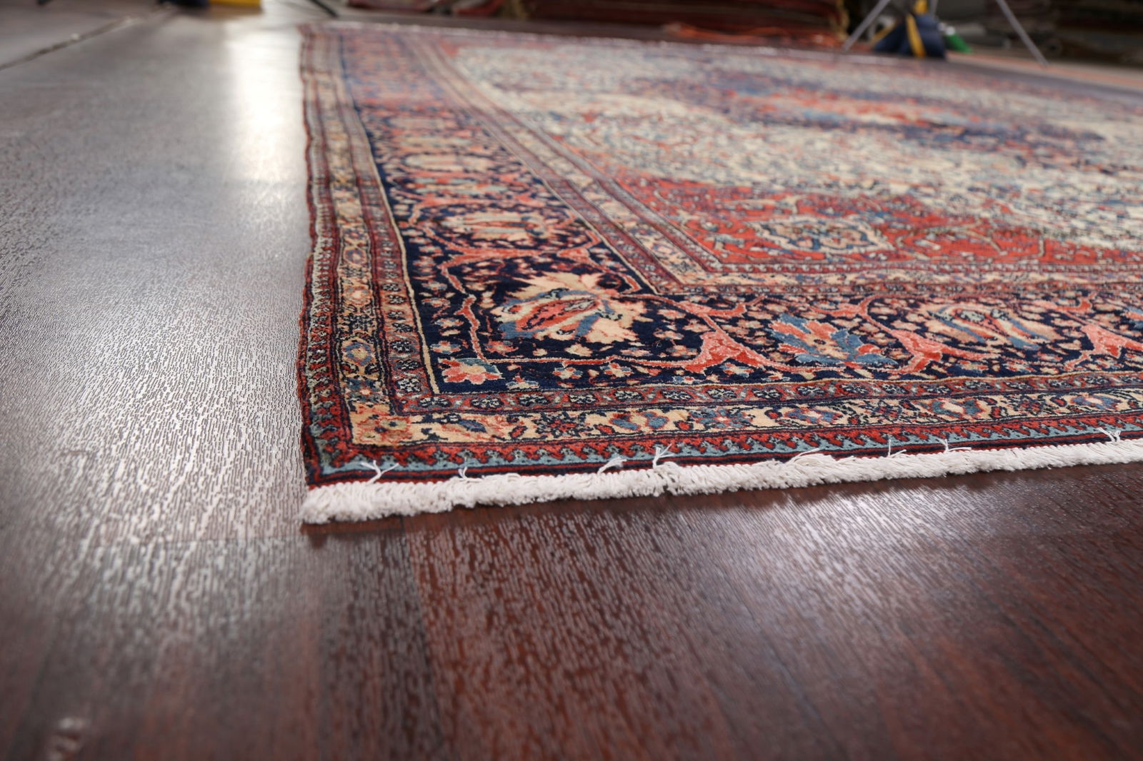 Pre-1900 Antique Vegetable Dye Sarouk Farahan Persian Area Rug 8x11 - 6