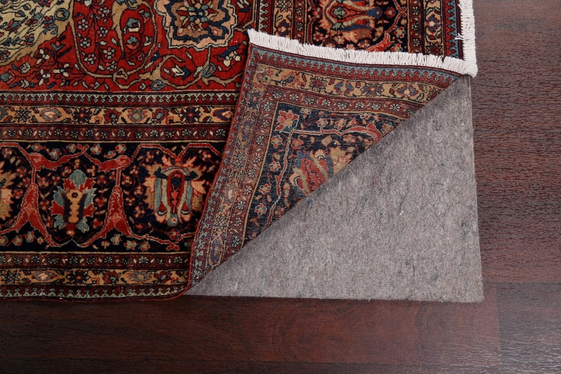 Pre-1900 Antique Vegetable Dye Sarouk Farahan Persian Area Rug 8x11 - 7