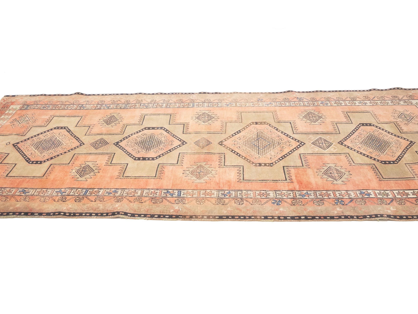 Semi Antique Muted Colors Tribal 4X11 Meshkin Persian Runner Rug - 3