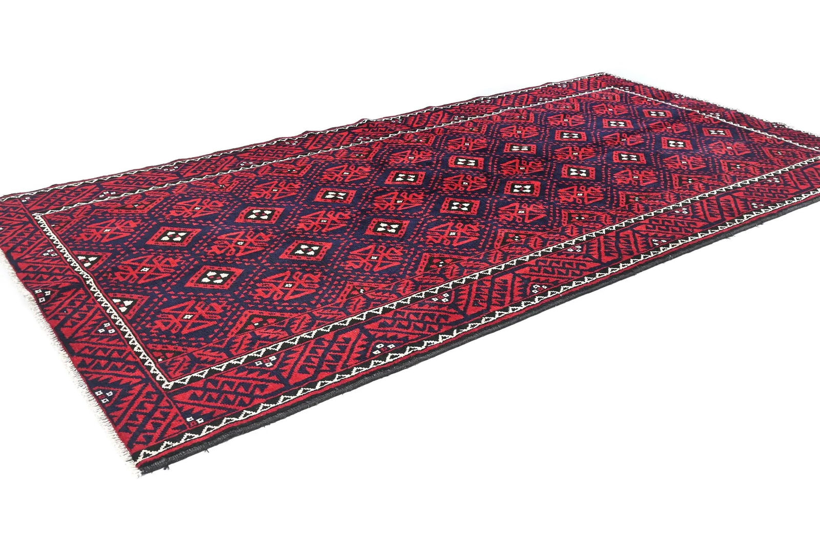 Vintage Red Tribal 5X10 Balouch Persian Runner Rug - 3
