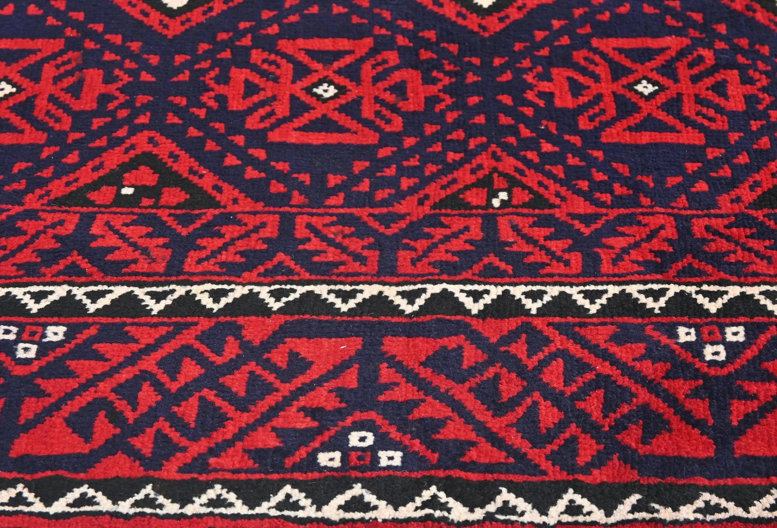 Vintage Red Tribal 5X10 Balouch Persian Runner Rug - 6