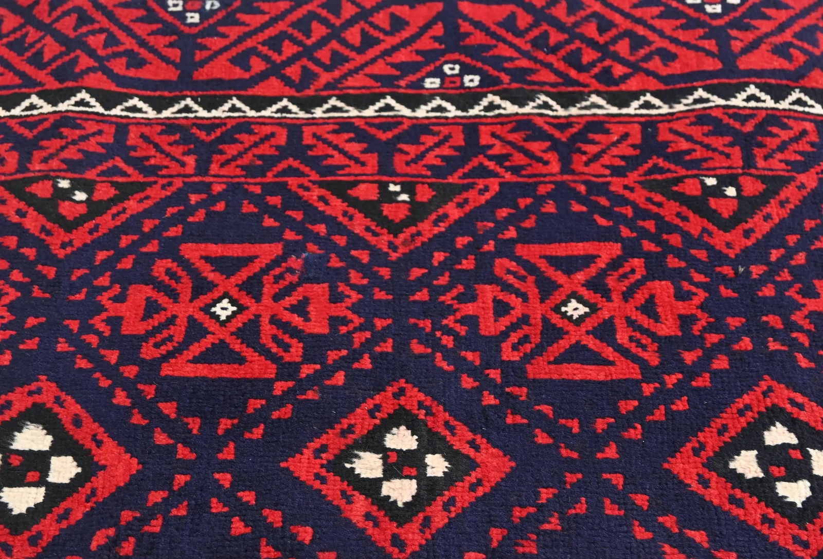 Vintage Red Tribal 5X10 Balouch Persian Runner Rug - 7