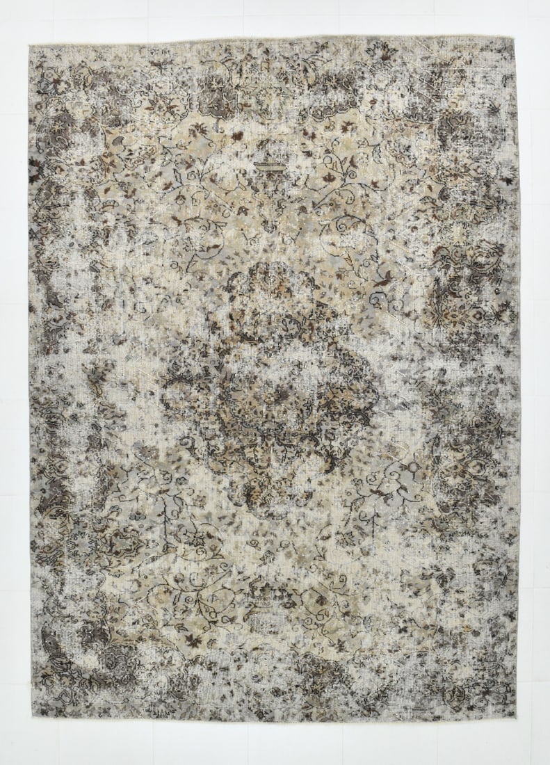 6'9'' x 9'5'' Handmade Vintage Wool Rug - 6606 (1 of 20)