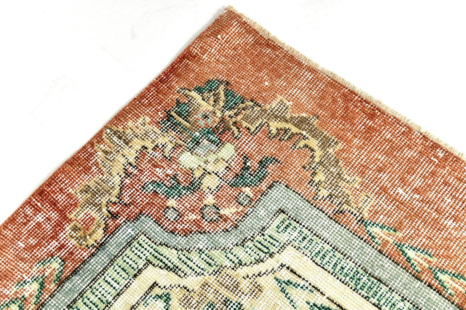 6'7'' x 9'10'' Handmade Vintage Wool Rug - 24661 - 12