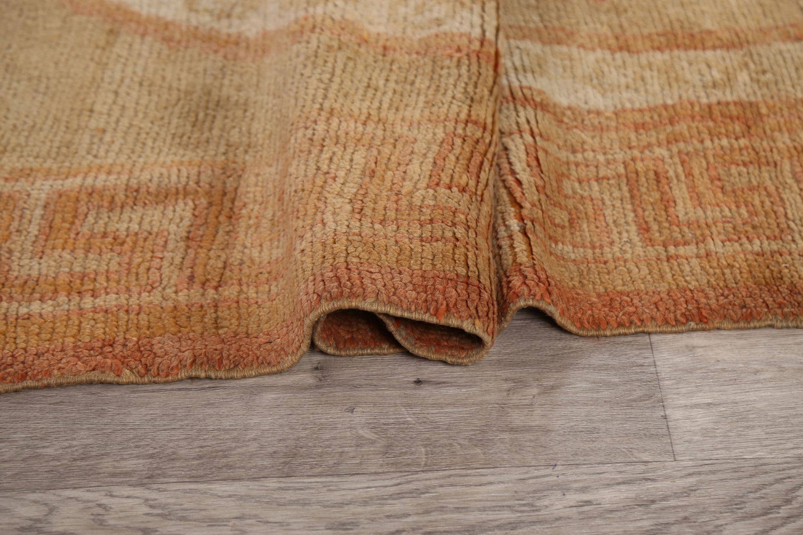 Pre-1900 Antique Vegetable Dye Oushak Turkish Area Rug 18x23 - 12