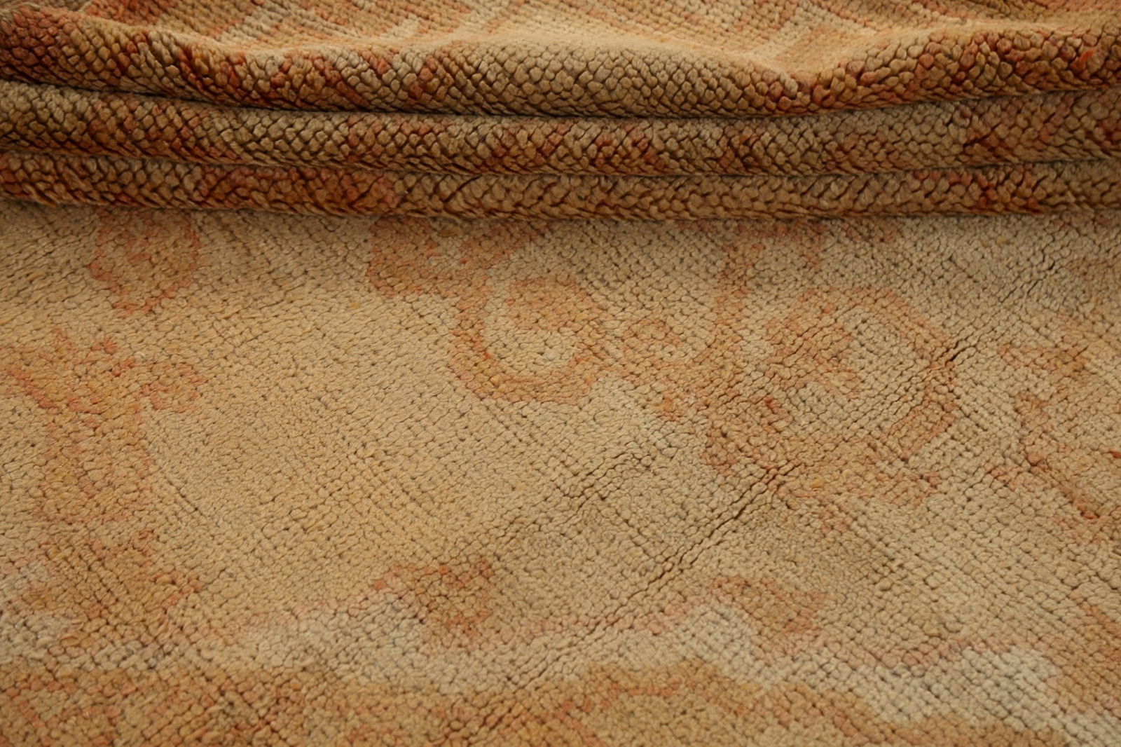 Pre-1900 Antique Vegetable Dye Oushak Turkish Area Rug 18x23 - 15