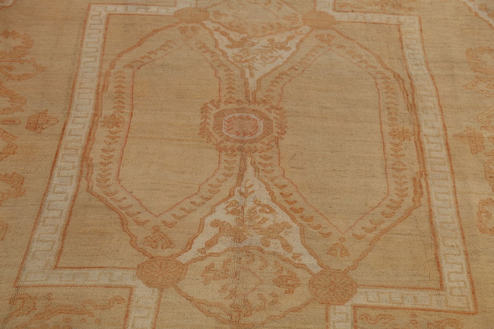 Pre-1900 Antique Vegetable Dye Oushak Turkish Area Rug 18x23 - 4