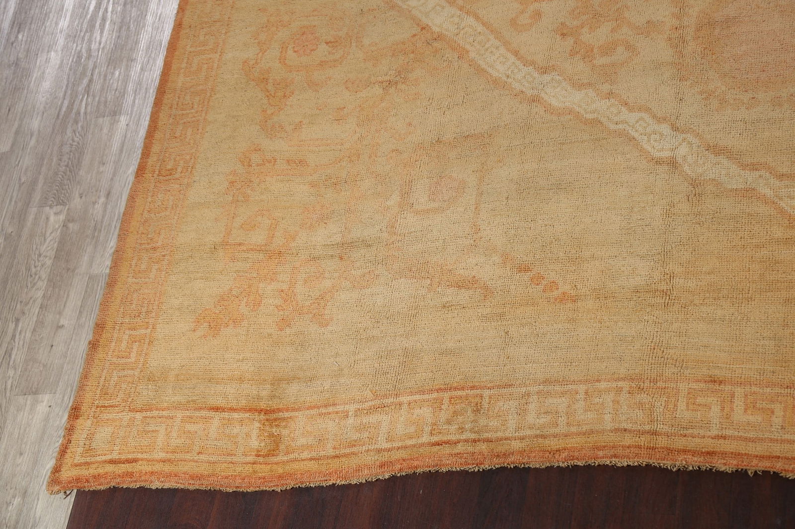 Pre-1900 Antique Vegetable Dye Oushak Turkish Area Rug 18x23 - 6