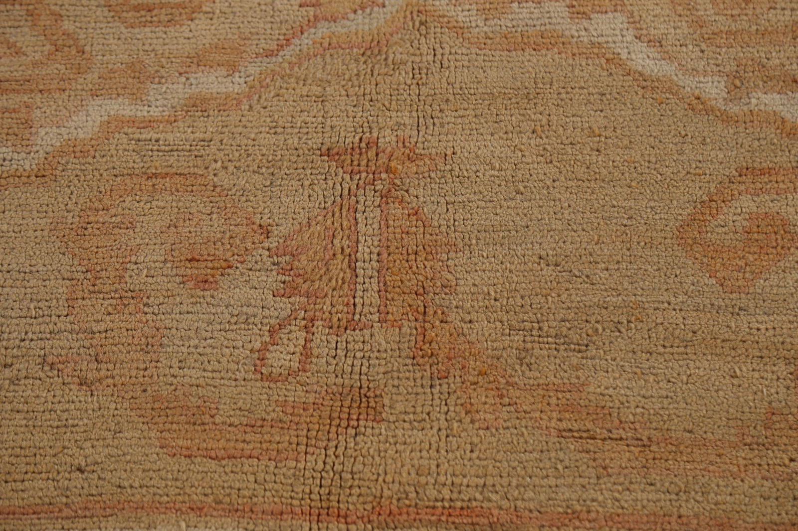 Pre-1900 Antique Vegetable Dye Oushak Turkish Area Rug 18x23 - 8