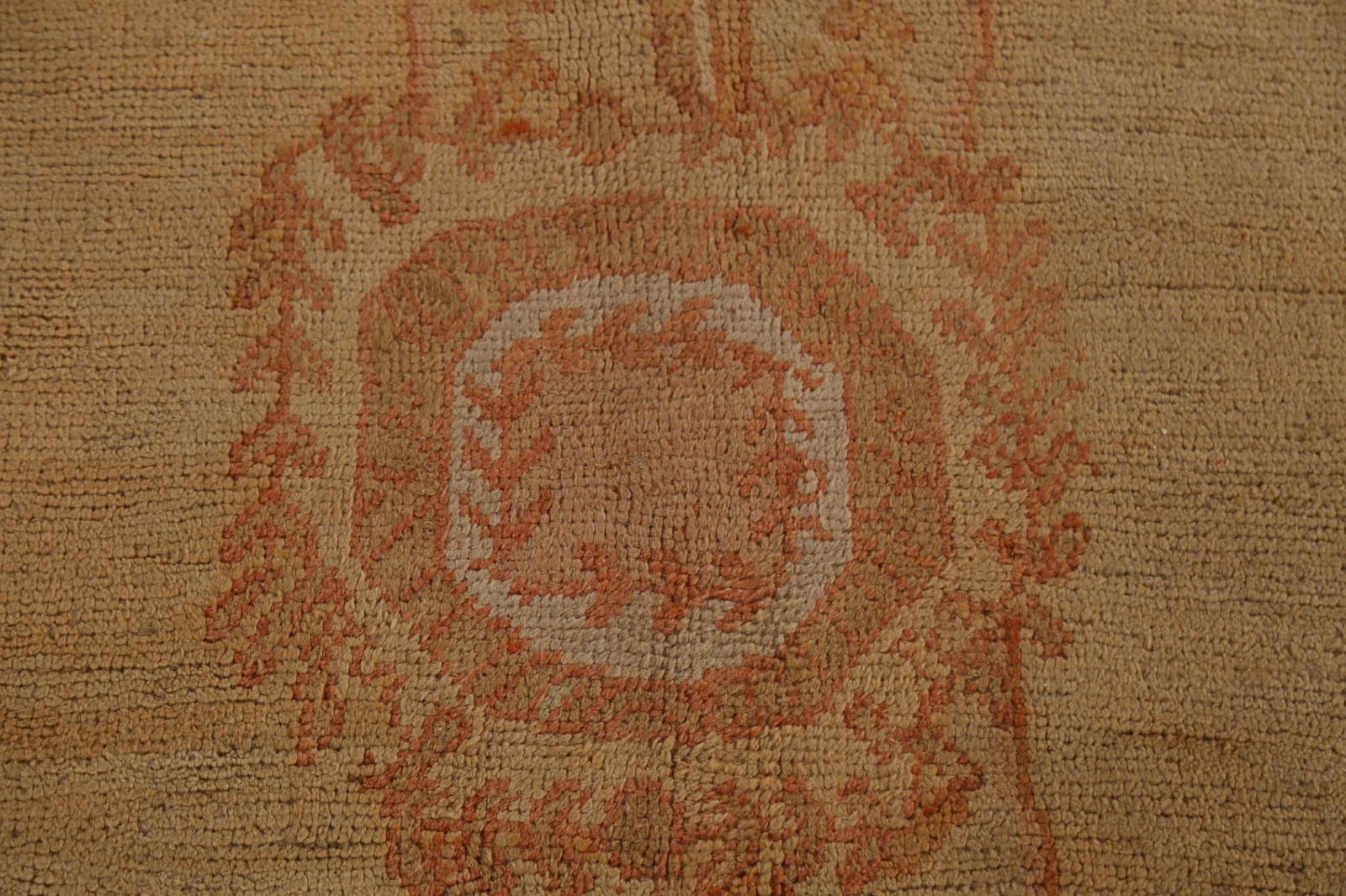 Pre-1900 Antique Vegetable Dye Oushak Turkish Area Rug 18x23 - 9