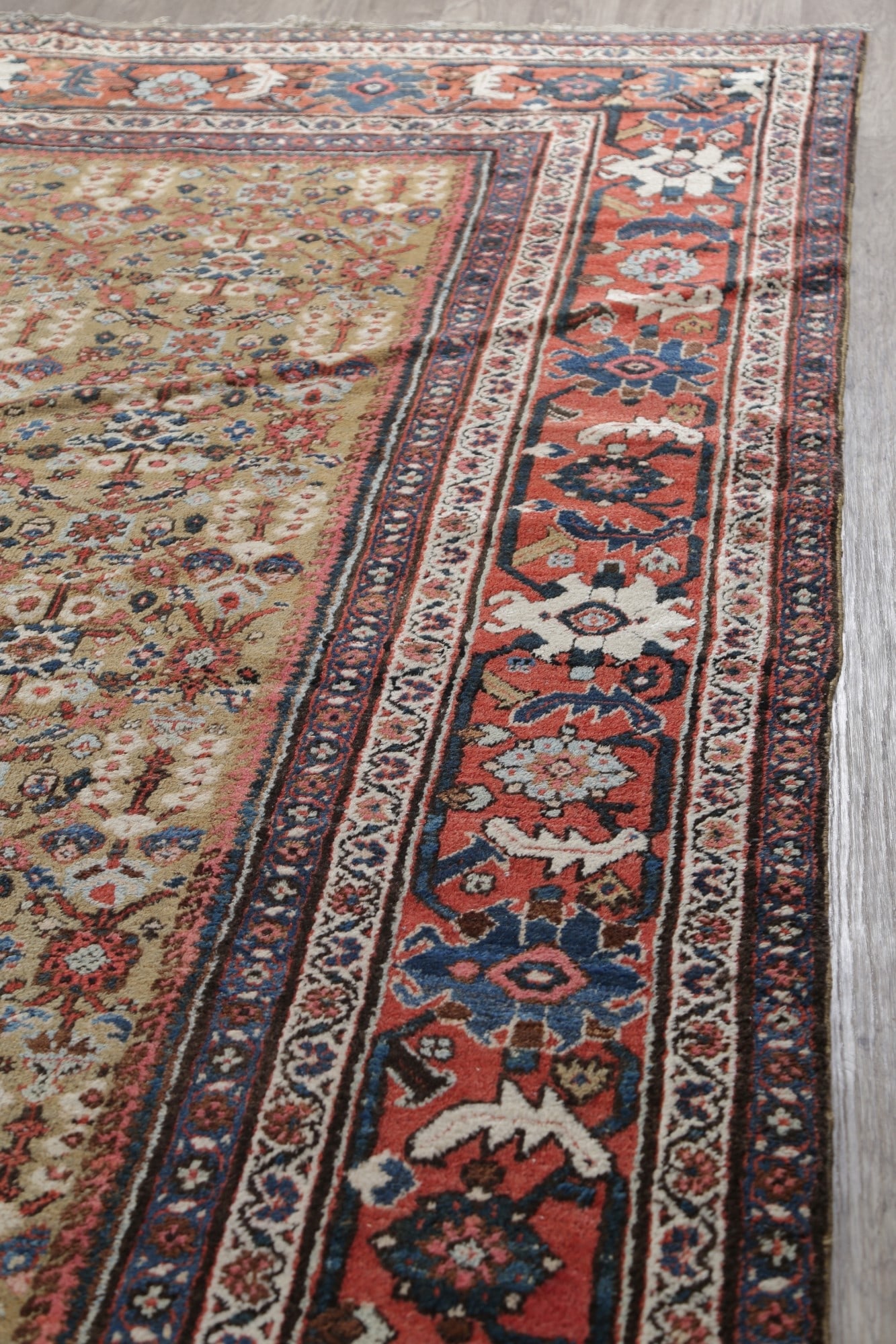 Antique Pre-1900 Sultanabad Persian Rug 13x22 Large - 16
