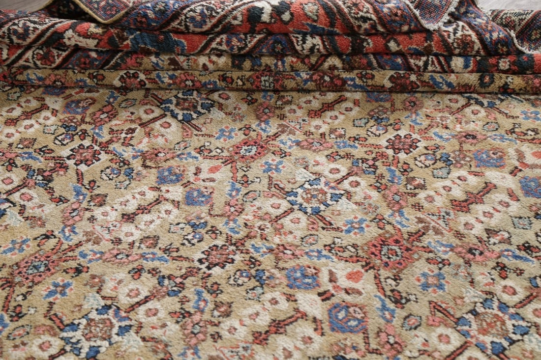 Antique Pre-1900 Sultanabad Persian Rug 13x22 Large - 19