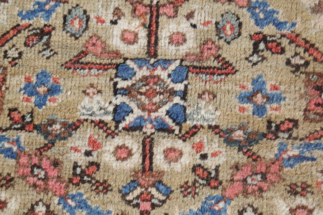 Antique Pre-1900 Sultanabad Persian Rug 13x22 Large - 9