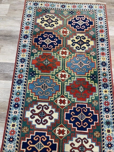 Colorful antique Turkish Runner-5152 - 5